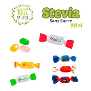 Bonbons Personnalisés au Stévia format Papillote (mini)