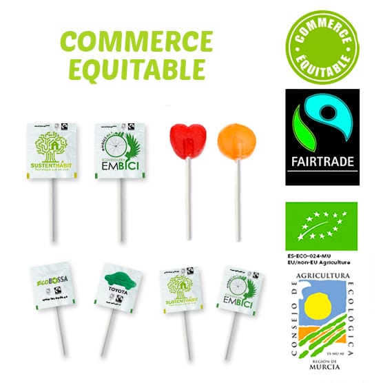 Sucettes Personnalisée BIO issues du Commerce Equitable