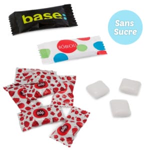 Chewing-gums Personnalisés sans Sucre format sachet