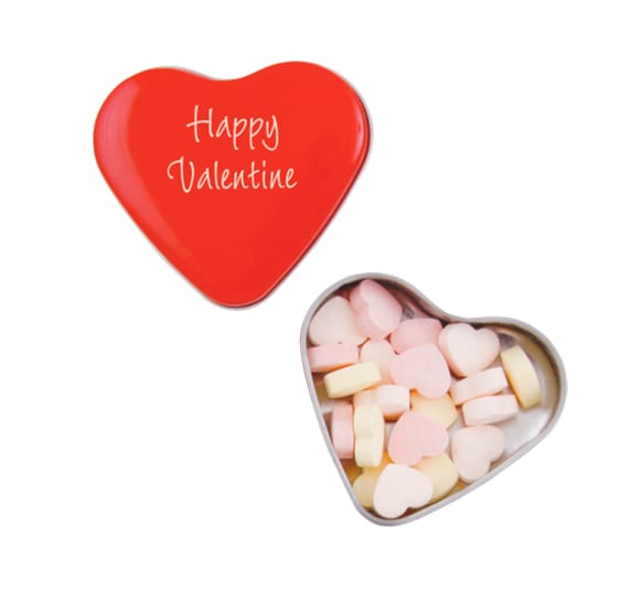 Lata Metálica Corazón 70 mm